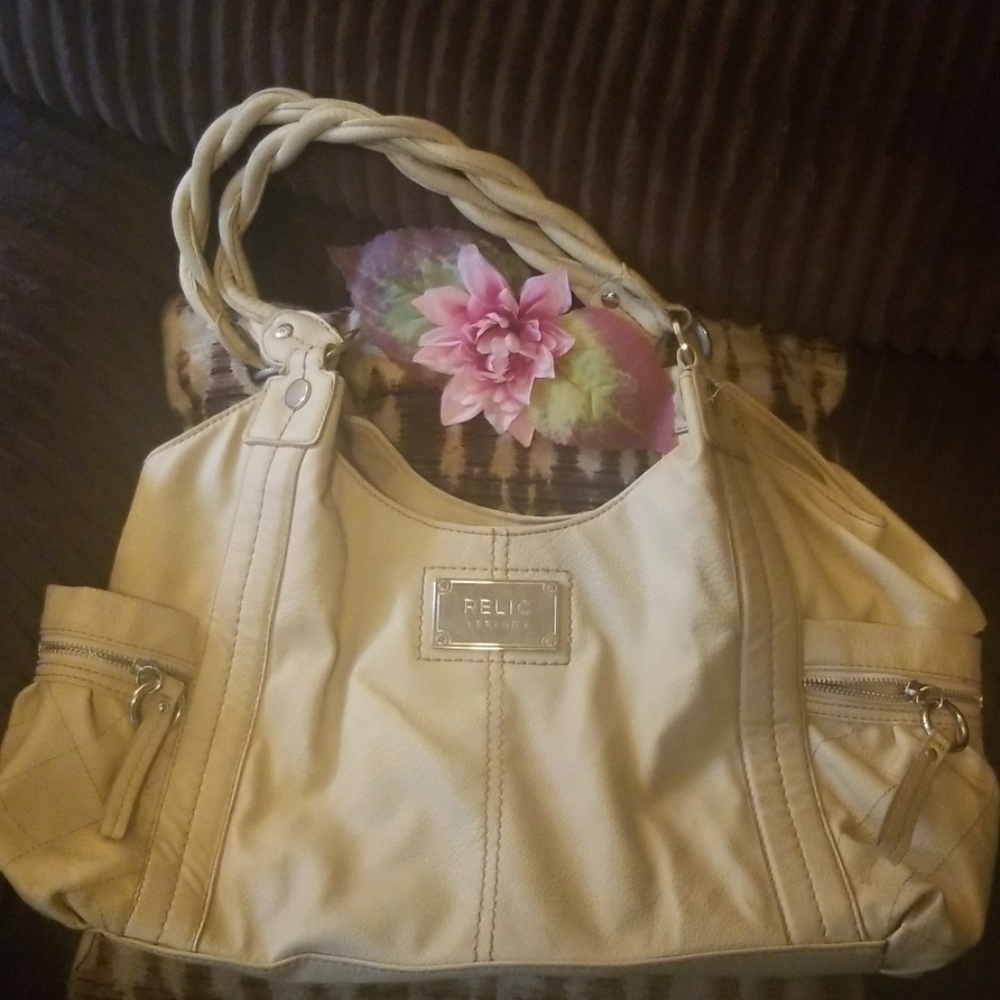 💗SALE Relic brand satchel tan w/braided straps